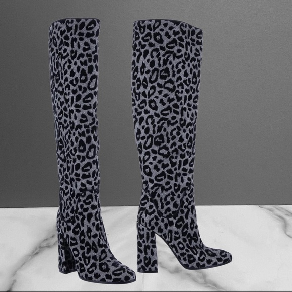 DOLCE & GABBANA Animal Print Grosgrain Trim Boots - Picture 14 of 14